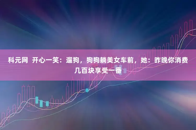 科元网  开心一笑：遛狗，狗狗躺美女车前，她：昨晚你消费几百块享受一番